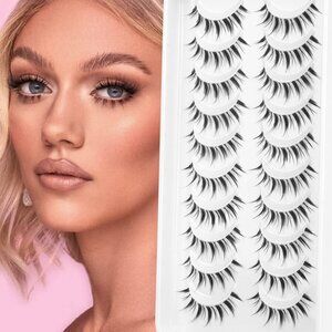 01a-natural Wispy Mink False Eyelashes - Glam Eye